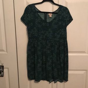 Mossimo XL green Aztec print dress